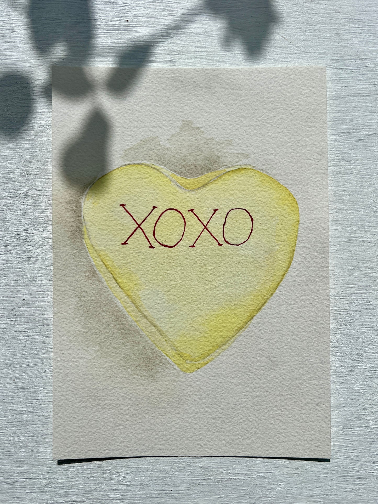 Candy Heart Original Watercolour Greeting Cards A5