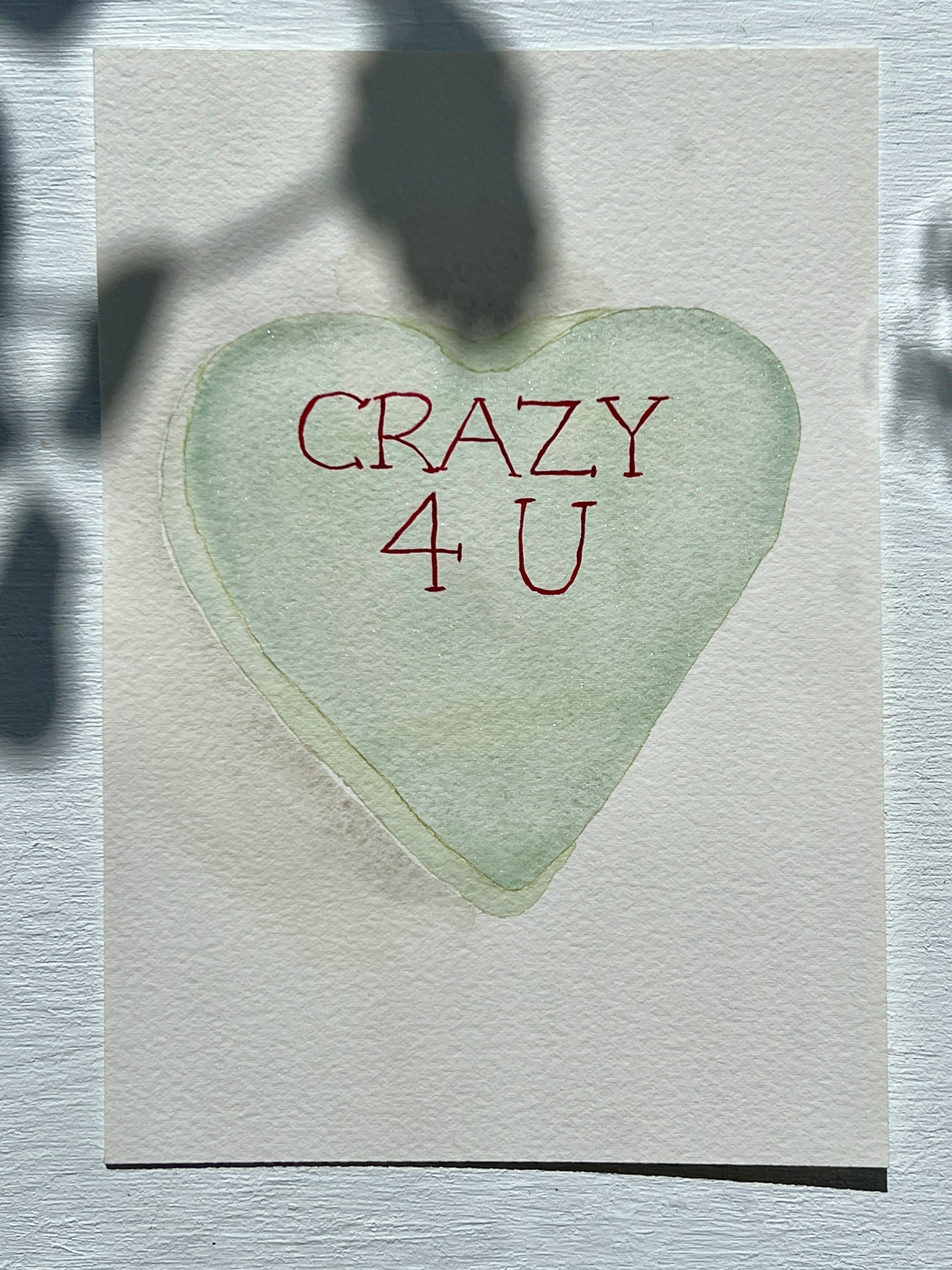 Candy Heart Original Watercolour Greeting Cards A5