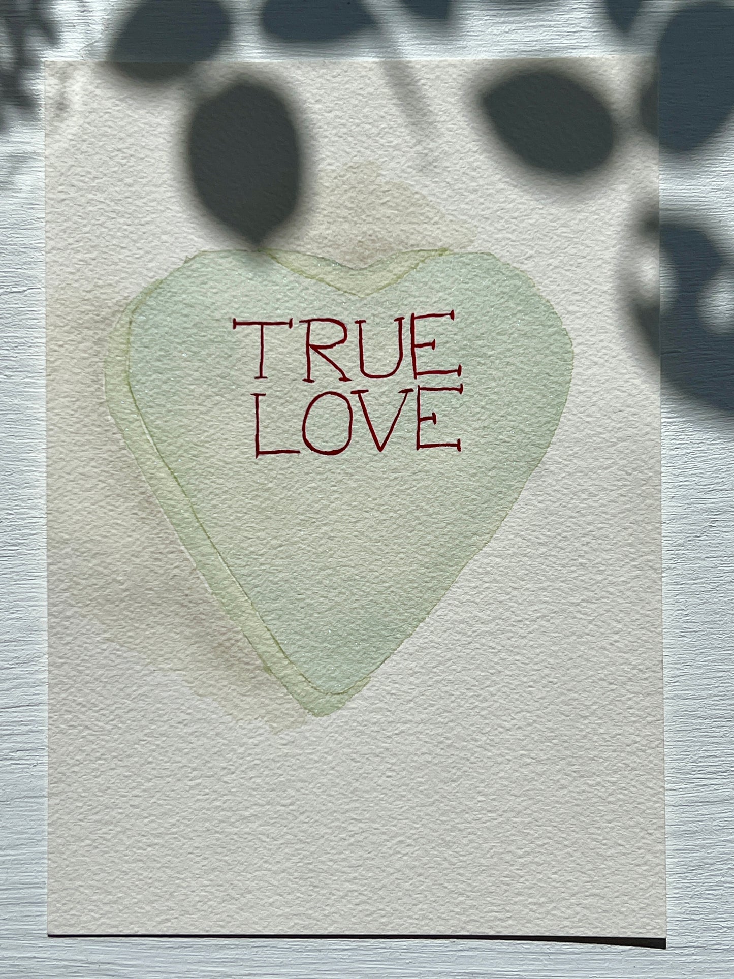 Candy Heart Original Watercolour Greeting Cards A5